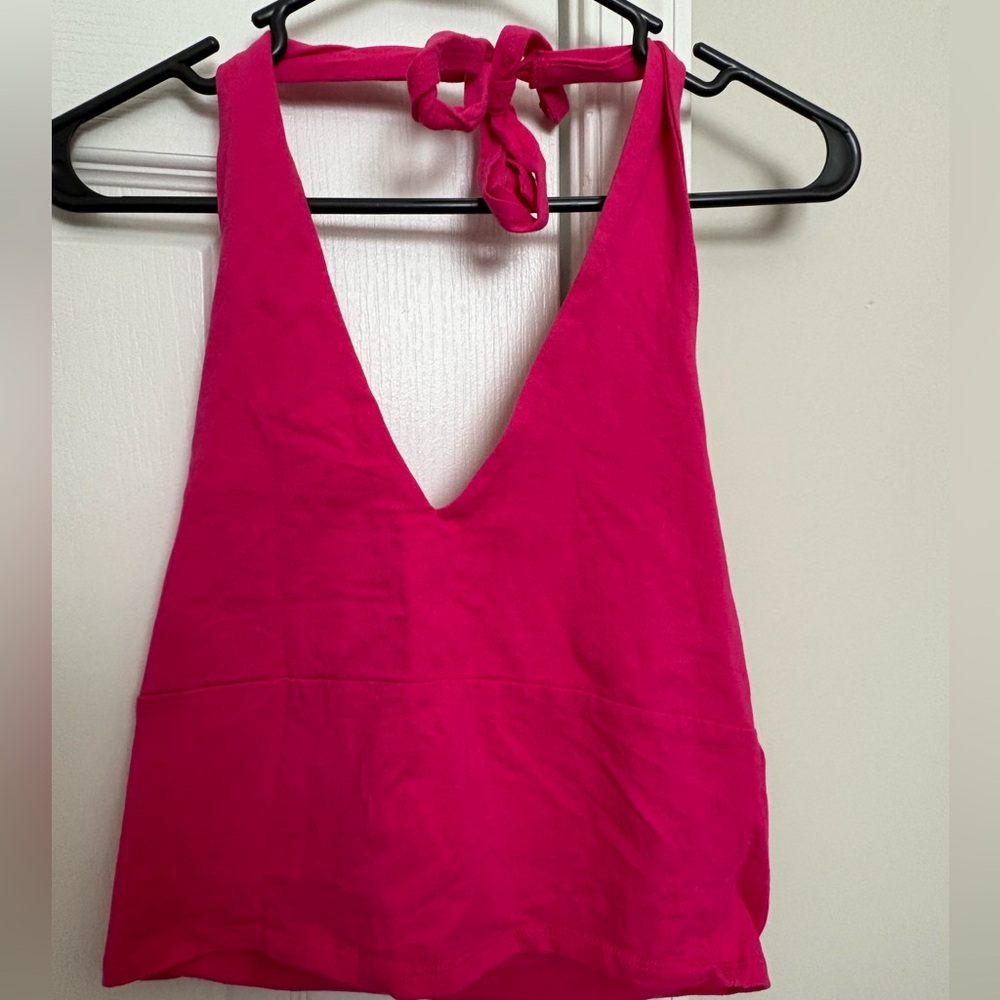 Hollister pink halter top